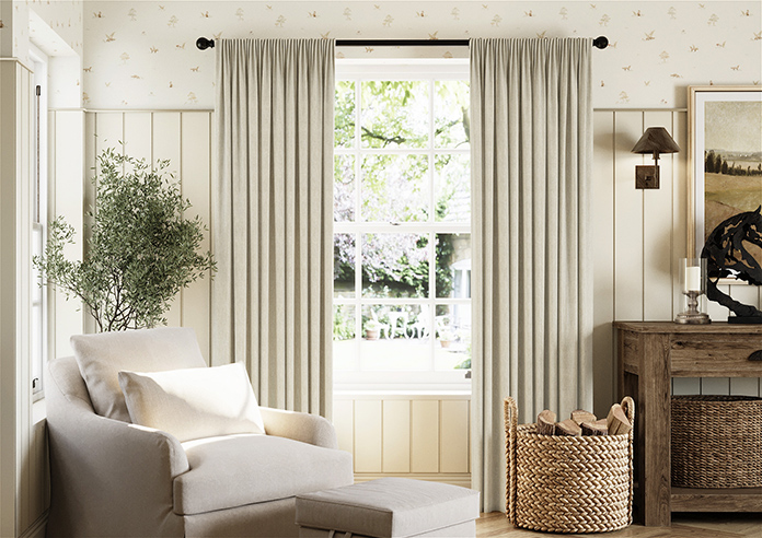 Genoa Faux Silk (Blackout), Cream Shimmer - Made to Measure Curtains - Image 3